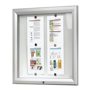 Showdown® Displays Schaukasten T silber 6x DIN A4 80,5 x 4,7 x 76,0 cm, 1 St.