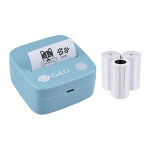 G&G Mini Thermodrucker GA-SD001BL hellblau - inkl. 4 Rollen