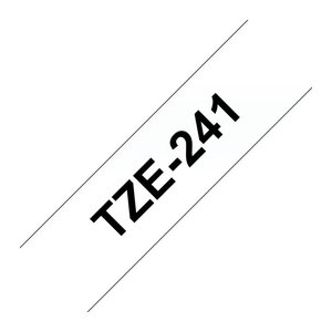 brother Schriftband TZe-241 TZE241, 18 mm, schwarz auf weiß, 1 St.