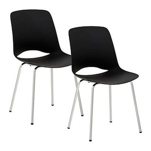 Mayer Besucherstühle 2520_01 schwarz Kunststoff, 2 St.