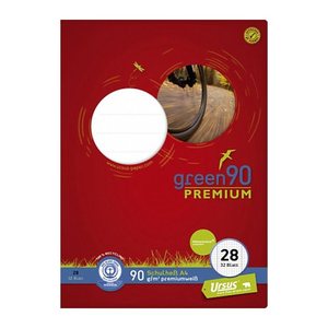Staufen® Schulheft green Lineatur 28 kariert DIN A4 Innen- und Außenrand, 32 Blatt, 1 St.
