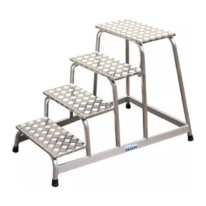 KRAUSE Montagetritt STABILO  silber 4 Stufen, H: 81,0 cm