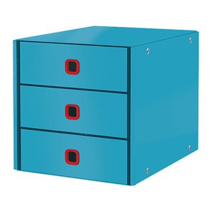 LEITZ Schubladenbox Click & Store Cosy blau 53680061, DIN A4 mit 3 Schubladen, 1 St.