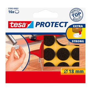 tesa Protect® Filzgleiter Kunststoff Ø 1,8 cm, 16 St.