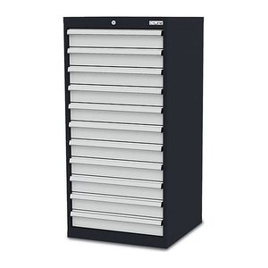 Simplaflex® Systemeinrichter C-Line Schubladenschrank anthrazit 11 Schubladen 60,0 x 57,5 x 122,0 cm, 1 St.