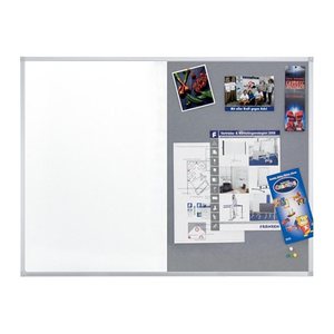 FRANKEN Whiteboard-Pinnwand X-tra!Line 60,0 x 45,0 cm Textil grau