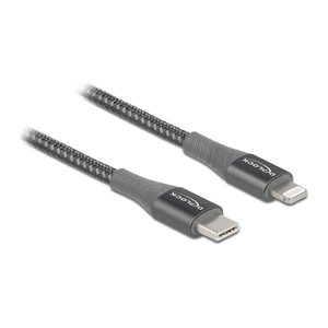 Delock Daten- und Ladekabel USB Type-C,lightning, grau 1m