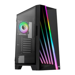 AeroCool Geh Midi Mirage (Black/Win/RGB)mi.ATX/ATX/ITX