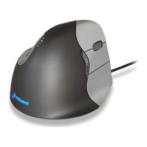 BAKKER ELKHUIZEN Evoluent 4 Maus ergonomisch kabelgebunden grau, schwarz, silber