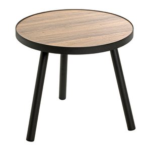 HAKU Möbel Beistelltisch rund MDF-Platte bergen-eiche 40,0 x 40,0 x 37,0 cm, 1 St.