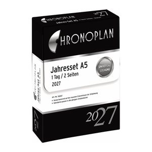 CHRONOPLAN Kalendereinlage 2027 Jahres-Set mit Tagesplänen A5