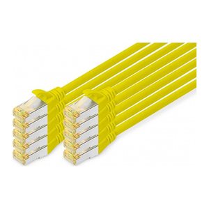 DIGITUS RJ45-Stecker/RJ-45 Stecker Netzwerkkabel DK-1644-A-010-Y-10 1,0 m gelb, 10 St.