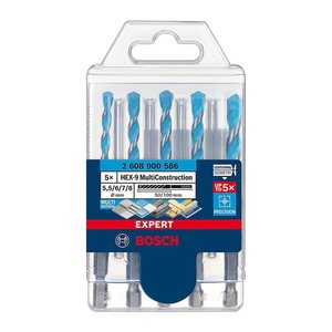 BOSCH Mehrzweckbohrer-Set EXPERT HEX-9 MultiConstruction, 5-teilig