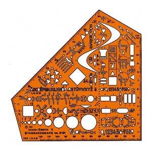 STANDARDGRAPH Zeichenschablone stano-Elektro 8191 orange