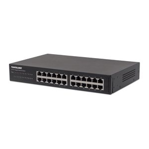INTELLINET 24-Port Gigabit Switch Desktop & 19"Rackmount Met