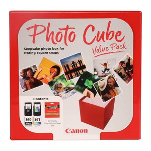 Canon PG-560 + CL-561 schwarz, color Druckköpfe + Fotopapier, 2er-Set