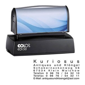 COLOP Textstempel, individualisierbar EOS 50 selbstfärbend blau, schwarz, rot ohne Logo, 1 St.