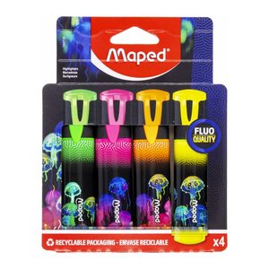 maped Deepsea Paradise Textmarker farbsortiert, 4 St.