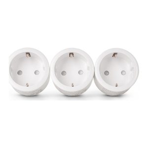 Entac IR Steckdoseadapter Ferngesteuert, 3er Set weiß