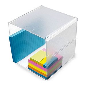 Deflecto "Cube" Aufbewahrungsbox transparent 15,3 x 15,3 x 18,3 cm, 1 St.