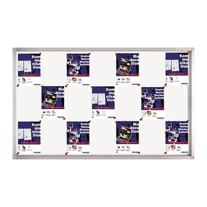FRANKEN Schaukasten PRO silber 27x DIN A4 206,5 x 4,6 x 99,0 cm, 1 St.