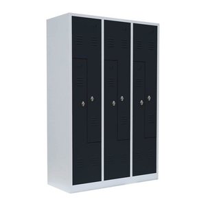 LÜLLMANN Z-Spind anthrazit, lichtgrau 525128, 6 Schließfächer 118,5 x 50,0 x 180,0 cm