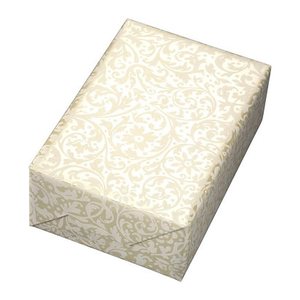 JUNG SCHÖNER VERPACKEN Geschenkpapier Brokat beige Ornamente mehrfarbig, 50,0 m