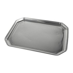 STARPAK Einweg-Servierplatten silber 26,0 x 3,5 cm, 5 St.