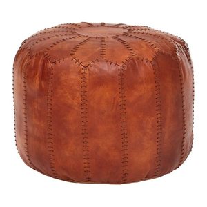 WOHNLING Wohnzimmer-Hocker WL6.088 braun Leder, 1 St.