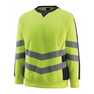 MASCOT® unisex Warnschutz-Langarmshirt Wigton  gelb, schwarzblau Größe 2XL, 1 St.