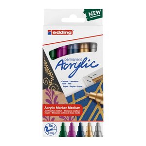 edding 5100 festlich Acrylstift farbsortiert 2,0 - 3,0 mm, 1 Set