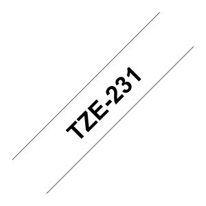 brother Schriftband TZe-231 TZE231, 12 mm, schwarz auf weiß, 1 St.