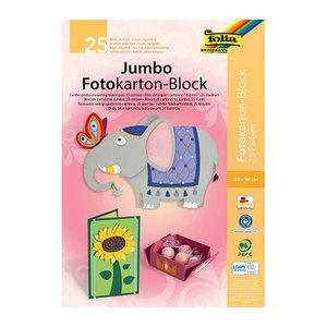 folia Fotokarton JUMBO farbsortiert 300 g/qm 25 Blatt