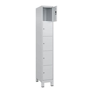 CP Schließfachschrank Classic Plus lichtgrau 080010-105 S10009, 5 Schließfächer 30,0 x 50,0 x 195,0 cm