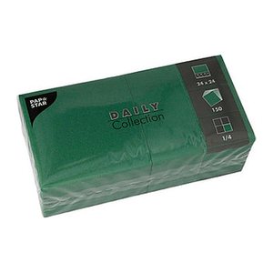 PAPSTAR Servietten Daily Collection grün 2-lagig 24,0 x 24,0 cm, 150 St.