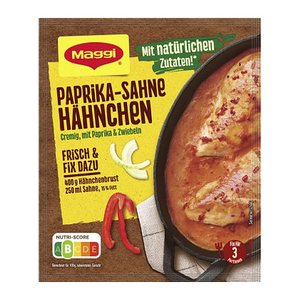 Maggi® Paprika-Sahne-Hähnchen-Sauce 20x 3 Portionen, 20 St.