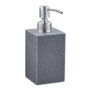 relaxdays Seifenspender 10031062_111 grau Polyresin 300,0 ml, 1 St.