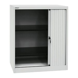 BISLEY Rollladenschrank lichtgrau 2 Fachböden 80,0 x 43,0 x 103,0 cm