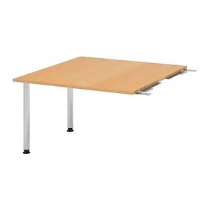 HAMMERBACHER Verbindungsplatte höhenverstellbar KT12C buche, chrom rechteckig 120,0 x 130,0 x 72,0 - 74,0 cm