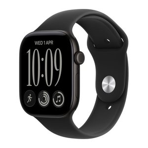 Apple Watch 12 46 mm Aluminium schwarz (GPS + Cellular) Sportarmband M/L schwarz