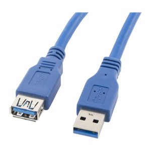 LANBERG USB-A Verlängerungskabel M/F 3.0 1,8m blau