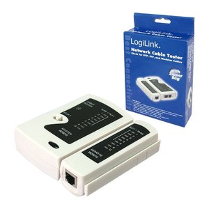 Logilink Kabeltester Netzwerk RJ45/RJ12/RJ11 Stecker