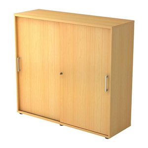 HAMMERBACHER Schiebetürenschrank, V1753S/6/6/RE buche 2 Fachböden 120,0 x 40,0 x 110,0 cm