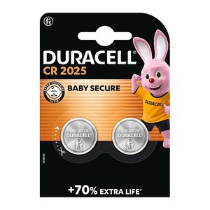 DURACELL Knopfzellen CR2025 Lithium 3,0 V, 2 St.