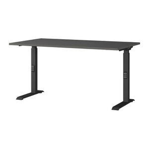GERMANIA DOWNEY höhenverstellbarer Schreibtisch grafit rechteckig, C-Fuß-Gestell schwarz 140,0 x 80,0 cm