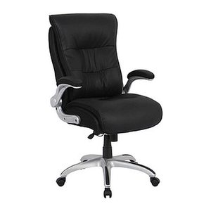 XXL Chefsessel, 10004 Kunstleder schwarz, Gestell silber