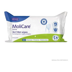 HARTMANN Feuchttücher MoliCare® Skin 3in1 weiß, 30 Tücher