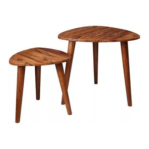 WOHNLING Beistelltische-Set Nierenform Massivholz sheesham, 1 St.