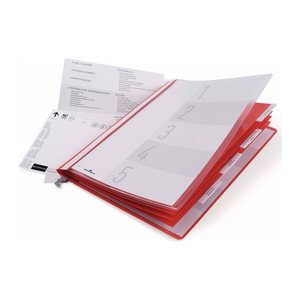 DURABLE Personalhefter m Hängeschiene A4 5 Fächer rot