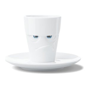 FIFTYEIGHT Espresso Mug mit Henkel 80ml - Grummelig weiß